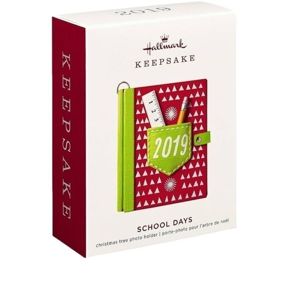 Hallmark Keepsake Christmas Ornament 2019 School Days Notebook Photo Frame - Picture 1 of 12